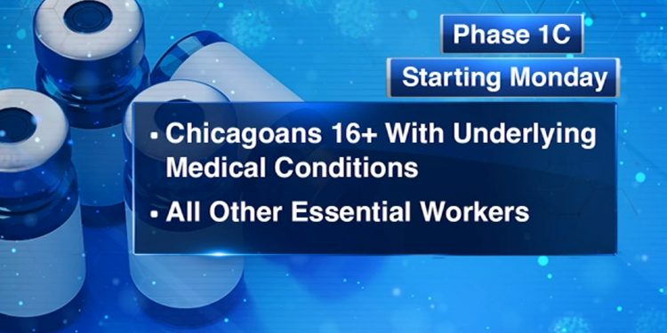Chicago COVID vaccine eligibility expands to Phase 1C