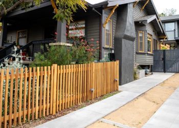 Tour this elevated Echo Park ADU, a Scandinavian cabin with space below for a garden