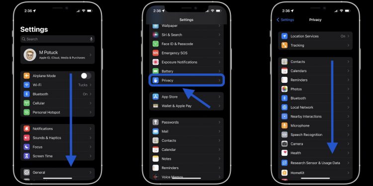 How to turn on iPhone App Privacy Report - settings > privacy > app privacy report