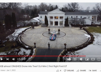 A screenshot of a &quot;Helpful Car Tips&quot; YouTube video uploaded Jan. 1, 2022, reveals a 2018 Ford GT outside a home in Saint Charles, Illinois.