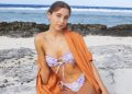Image may contain Emma Chamberlain Clothing Apparel Swimwear Bikini Human and Person