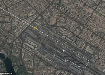 Emirates has launched an investigation after one of its Boeing 777s, destined for Washington Dulles, took off from Dubai too low and too fast – and at the end of the runway safety area. The picture above is from a Flightradar24 playback of the departure