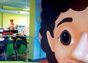 Left: Even during classroom time at the Kidzeum, the museum's displays are never far from the students, like these Feitshans Elementary second graders and their teacher. - PHOTOS BY DAVID BLANCHETTE