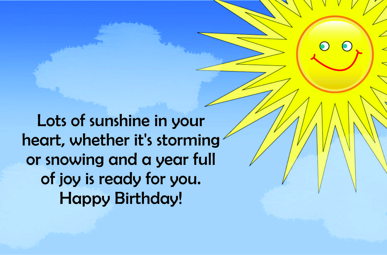 Birthday wishes sunshine