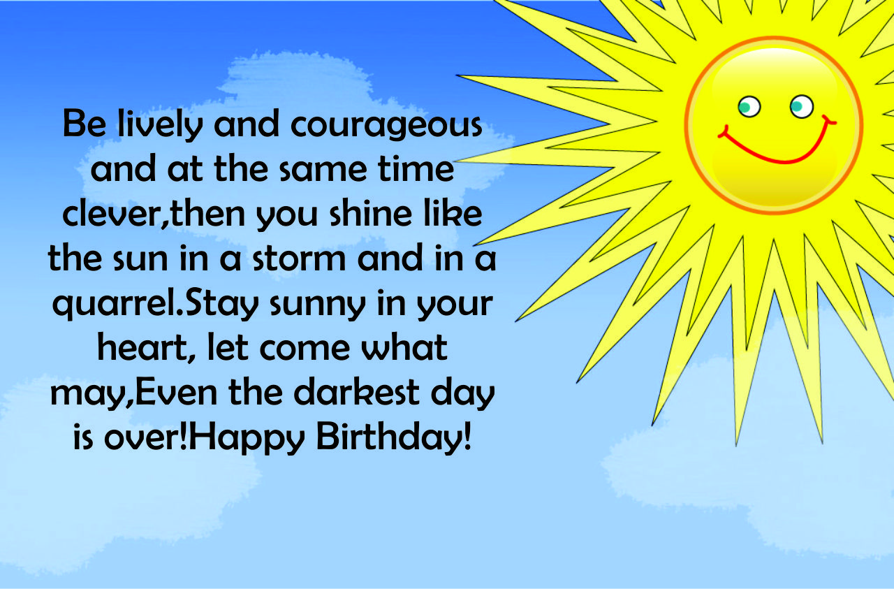 Birthday wishes sunshine