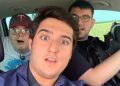 From left to right, Drake Brooks, Nicholas Nair, and Gavin Short take a selfie to send to their friends while storm chasing in Kansas Friday, April 29. The three OU meteorology students died Friday night in a fatal accident on Interstate 35.
