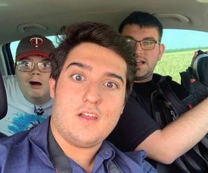 From left to right, Drake Brooks, Nicholas Nair, and Gavin Short take a selfie to send to their friends while storm chasing in Kansas Friday, April 29. The three OU meteorology students died Friday night in a fatal accident on Interstate 35.