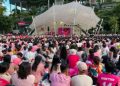 Supporters attend the annual "Pink Dot" event in Singapore on June 18, 2022.
