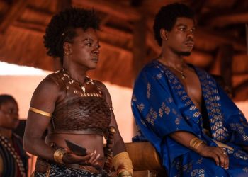 Viola Davis and John Boyega in "The Woman King."