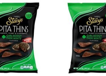 Stacy's Pita Chips inspired by Girl Scout cookie Thin Mints.