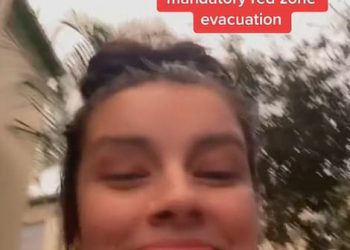 One woman said she will 'survive or drown' after choosing to stay at home in the storm