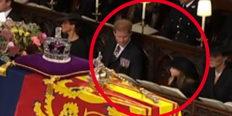 Queen’s funeral: Sweet moment captured between Princess Charlotte and Prince Harry