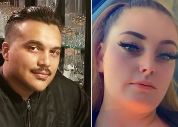 Suspect Jose Raphael Solano Landaeta is pictured, left, next to a photo of a San Carlos, Calif. murder victim, Karina Castro.