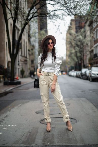 How can I make my cargo pants part of a stylish outfit?